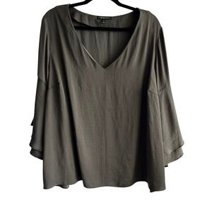 Lane Braynt Grey Taupe Blouse